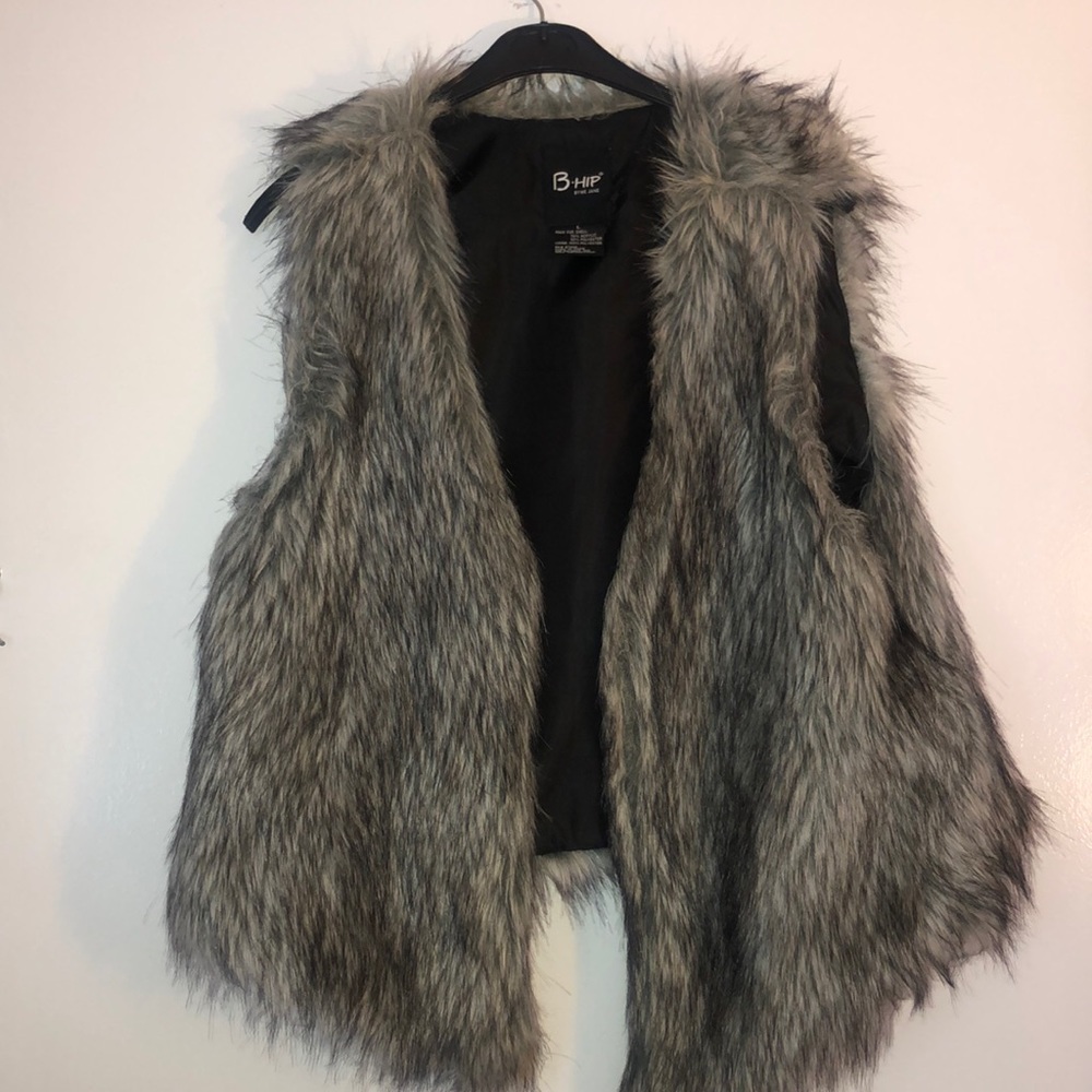 Faux fur vest